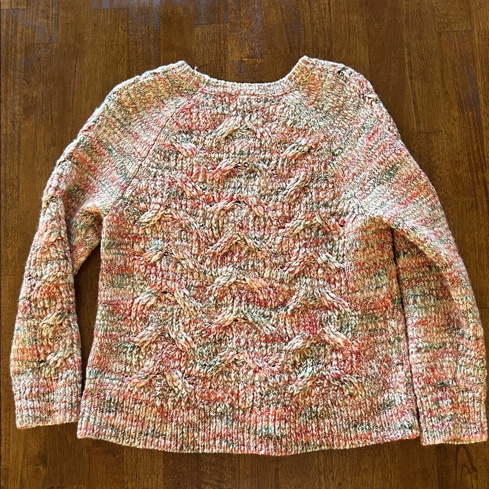 Talbots crewneck wool blend fall sweater women’s large open knit detail - Picture 6 of 7